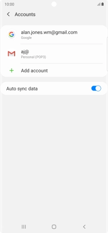 Press the indicator next to 'Auto sync data' to turn the function on or off.