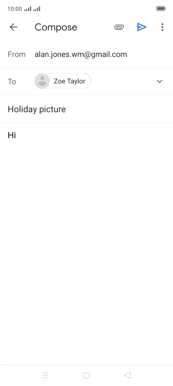 Press the attachment icon.