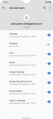 Press the indicator next to 'Contacts' to turn on the function.