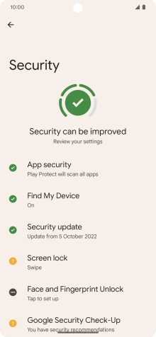 Press Face and Fingerprint Unlock.