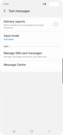 Press Message Centre.