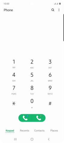 Press the menu icon.
