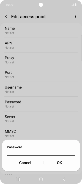 Key in password and press OK.