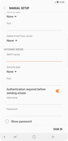 Press the drop down list below 'Security type'.