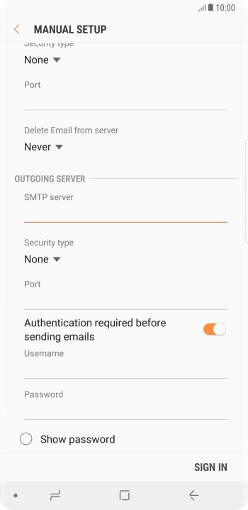 Press the drop down list below 'Security type'.
