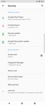 Press Screen lock and key in the current phone lock code.