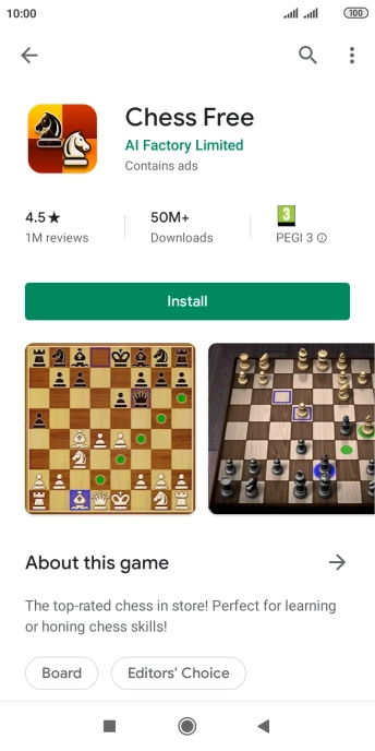 Press Install and follow the instructions on the screen to install the app.