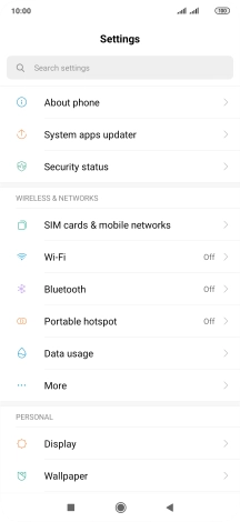 Press SIM cards & mobile networks.