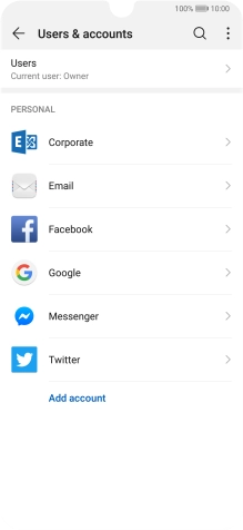 Press the menu icon.