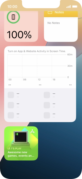 Press and hold the required widget until a pop-up menu is displayed. Press and hold the required widget until a pop-up menu is displayed.