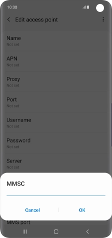 Key in http://mmsc.mms.o2.co.uk:8002 and press OK.