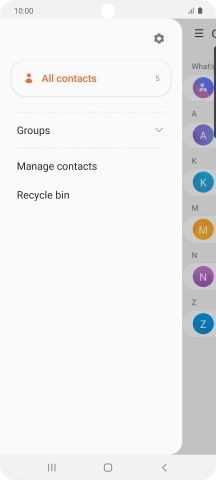 Press Manage contacts.