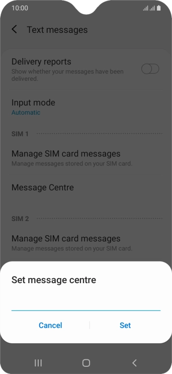 Key in +447802000332 and press Set.
