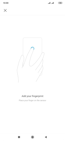 Follow the instructions on the screen to create the phone lock code using your fingerprint.