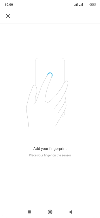 Follow the instructions on the screen to create the phone lock code using your fingerprint.