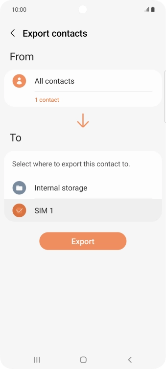 Press Export.