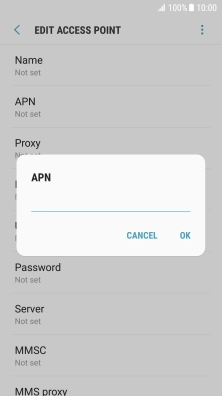 Key in mobile.o2.co.uk and press OK.