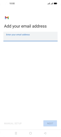 Press the field below 'Enter your email address' and key in your email address.
