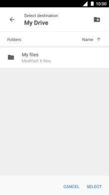 To create a new folder, press the new folder icon and follow the instructions on the screen to create a new folder.