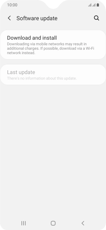 Press Download and install. If a new software version is available, it's displayed. Follow the instructions on the screen to update the phone software.