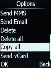 Select Copy all.