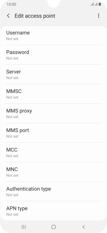 Press MMS port. Press MMS port.