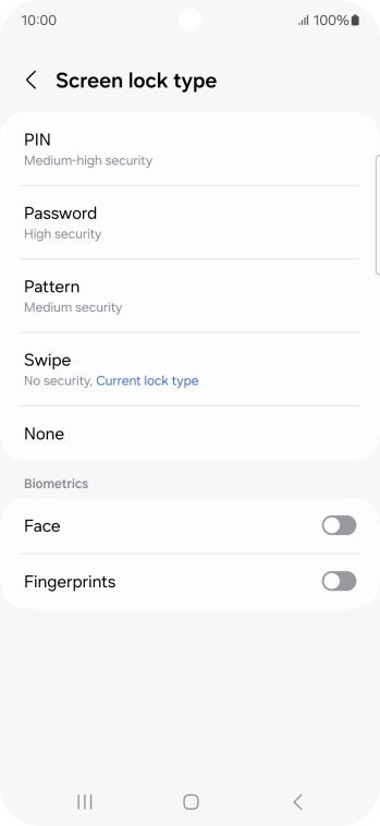 Press Fingerprints.
