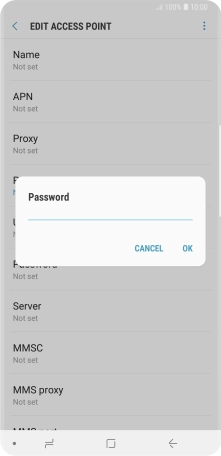 Key in p and press OK.