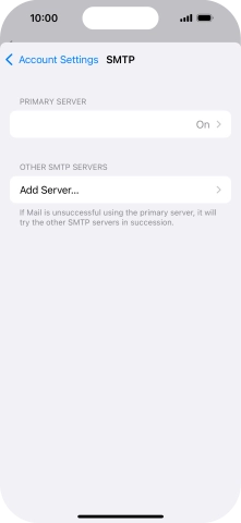 Press the field below 'PRIMARY SERVER'.