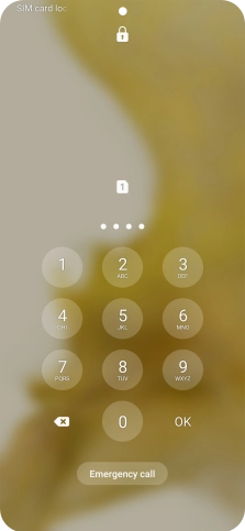 Key in your SIM PIN and press OK. The default SIM PIN is 0000.