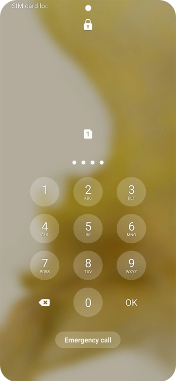 Key in your SIM PIN and press OK. The default SIM PIN is 0000.