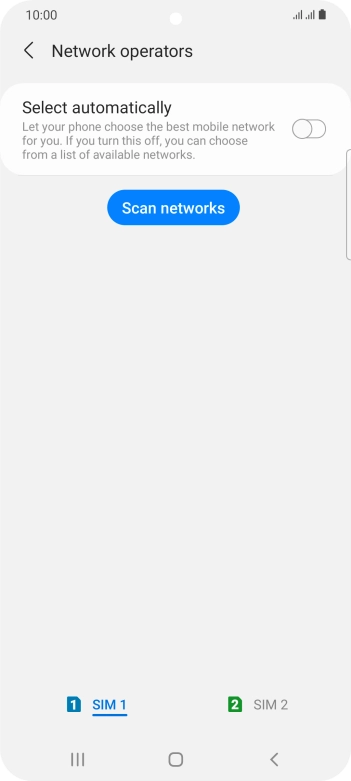 Press the indicator next to 'Select automatically' to turn on the function.