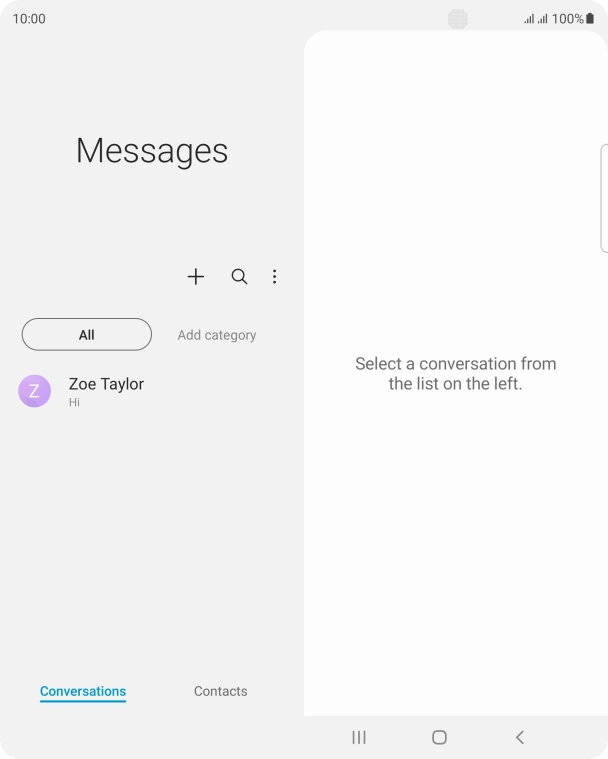 Press the new message icon. Press the new message icon.