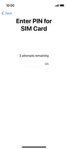 Key in your SIM PIN and press OK. The default SIM PIN is 0000.