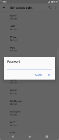 Key in p and press OK.