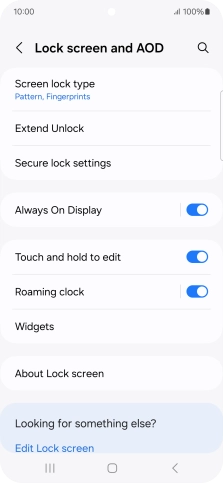 Press Screen lock type and key in the additional lock code you created earlier.
