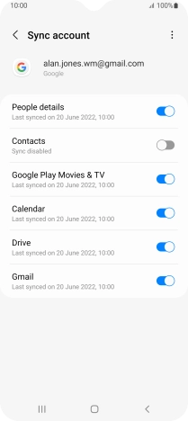 Press the indicator next to 'Contacts' to turn on the function.