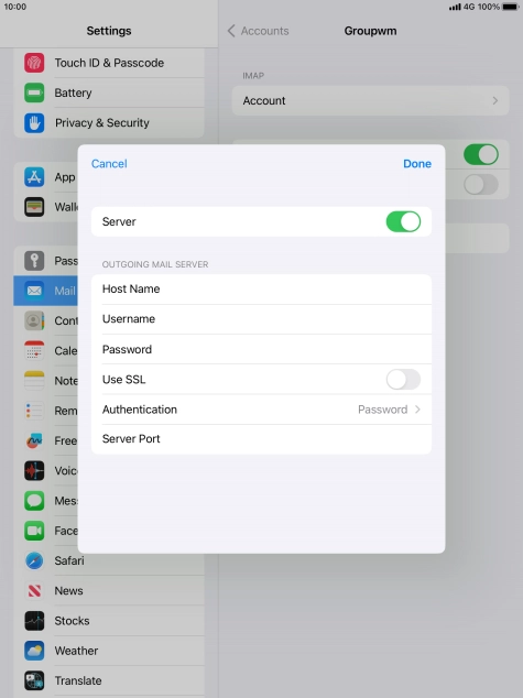 Press Authentication.