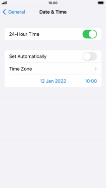 Press the indicator next to 'Set Automatically' to turn on the function.