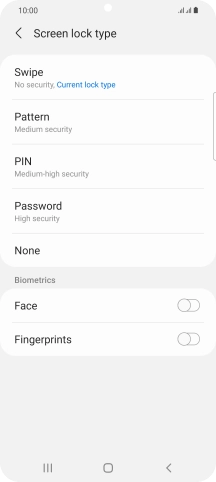 Press Fingerprints.