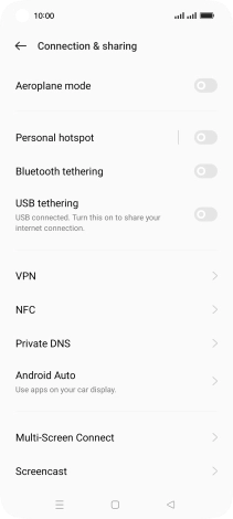 Press Personal hotspot.