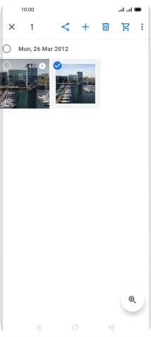 Press the required pictures or video clips to add them.