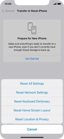Press Reset All Settings.