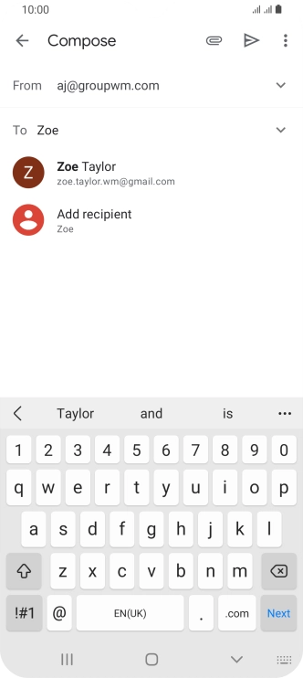 Press the required contact. Press the required contact.
