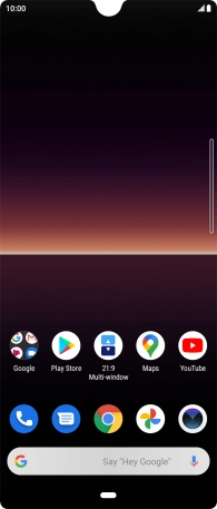 Press the message icon.