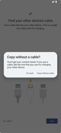 Press Copy without cable.