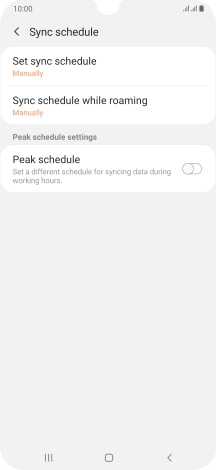 Press Set sync schedule.