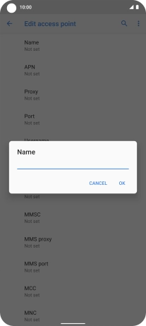 Key in O2 UK MMS and press OK.