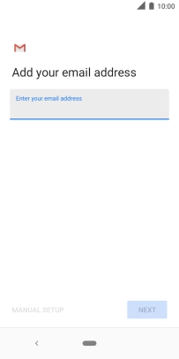 Press the field below 'Enter your email address' and key in your email address.