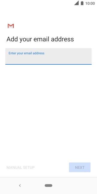 Press the field below 'Enter your email address' and key in your email address.